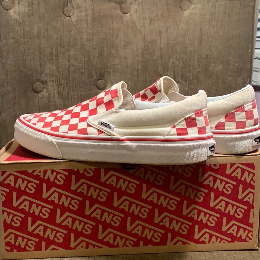 Red Checkered Vans